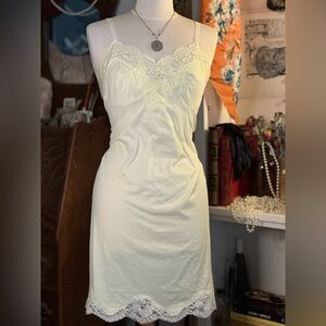 Vintage yellow lace slip